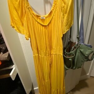 Blush Sunny Yellow Midi Dress